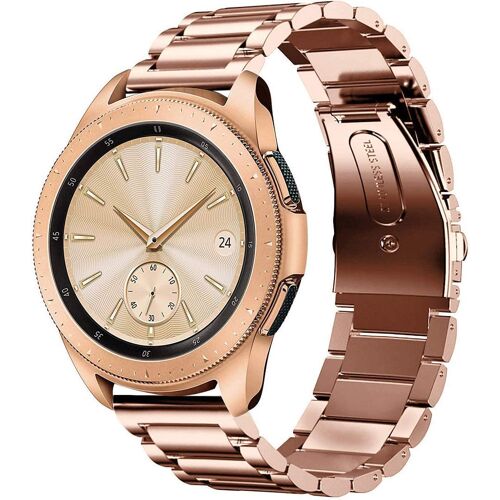 Bracelet Ajustable Pour Samsung Galaxy Watch 5/4/3/Active 2 - 38mm/40mm/41mm - Acier Inoxydable Métal Rose - E.F.Connection