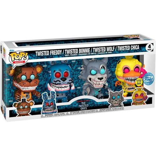 Figurine Funko Pop - Five Nights At Freddy's - Twisted Freddy, Bonnie, Wolf & Chica - 4-Pack (82507)