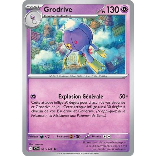 Carte Pokémon - Grodrive - 061/142 - Ev7 Couronne Stellaire