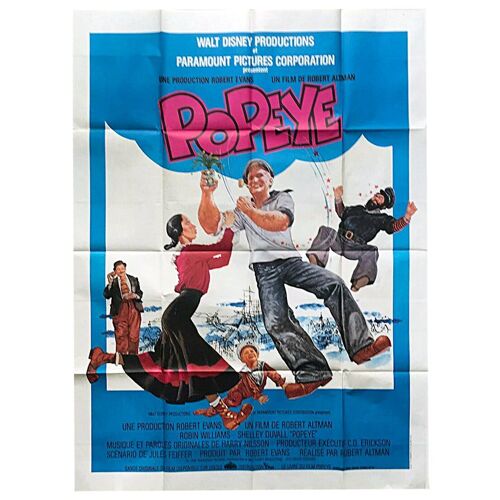 Popeye - Véritable Affiche De Cinéma Pliée- Format 120x160 Cm - De Robert Altman Avec Robin Williams, Shelley Duvall, Ray Walston, Paul Dooley - 1981