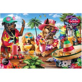 Dogs Drinking At The Beach - Puzzle 1000 Pièces