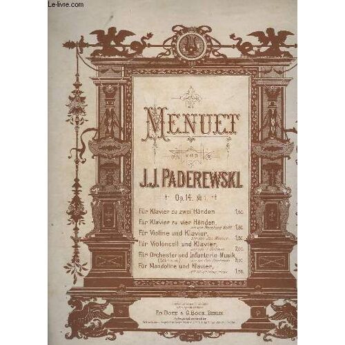 Menuet - Für Klavier Zu Zwei Händen.