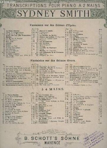 Souvenir De Spa - Melodie De Servais - Pour Piano - Op.12.
