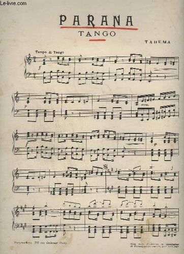 Parana - Tango Pour Piano.