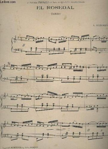 El Rosedal - Tango Pour Piano.