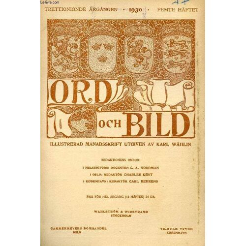 Ord Och Bild, Trettionionde Årgången, 1930, Femte Häftet