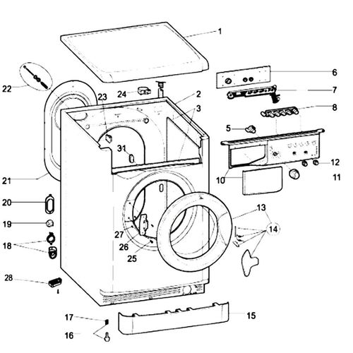 Hublot complet (repère 13) d'origine Lave-linge (C00610624 488000610624 BAUKNECHT INDESIT)