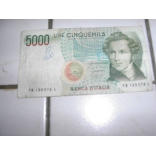 Billet Banque 5000 Lires Italie