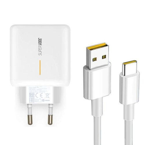 Kit Base Charge 65w Fast Charge 4a Vooc 2.0 + Câble Fast Charger Type C Pour Oppo A53s 5g