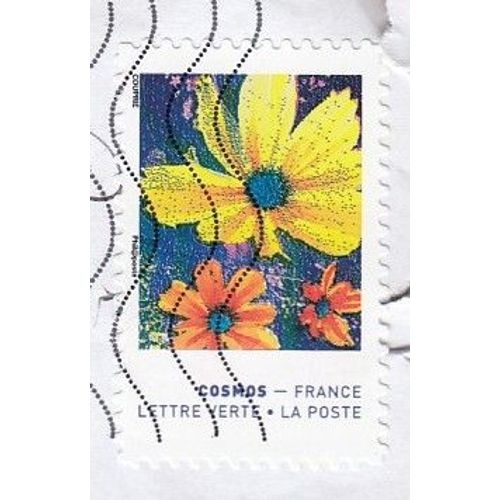 France 2020 Timbre Oblitéré "Cosmos" ,Sur Fragment D'enveloppe