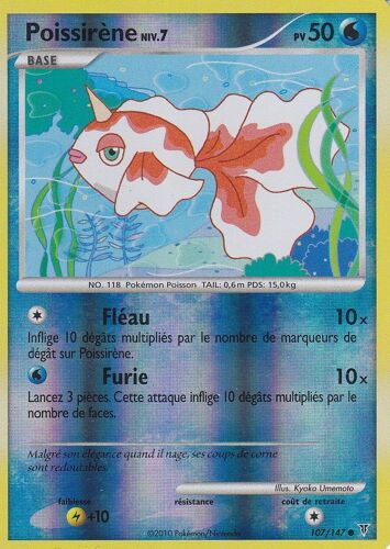 Carte Pokemon - Poissirene - 107/147 - Reverse - Vainqueurs Supremes -
