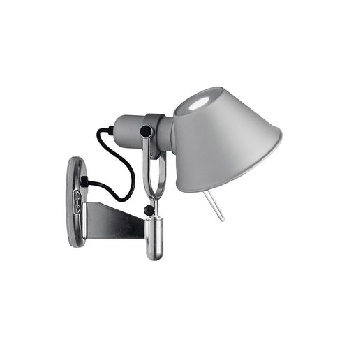 Artemide Lampe Murale Applique Tolomeo Micro Faretto Led (Avec Interrupteur Avec Variateur, Led Intégré - Aluminium)
