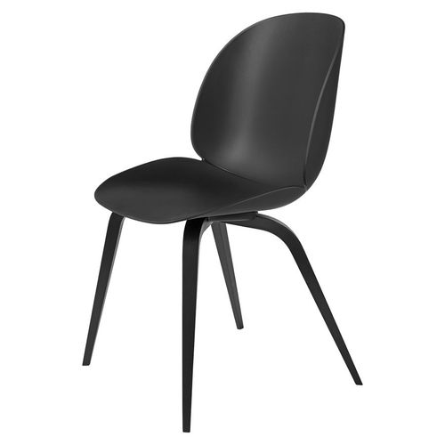 Gubi Chaise Beetle Dining Chair Base En Hêtre Noir (Black - Polypropylène Et Bois)