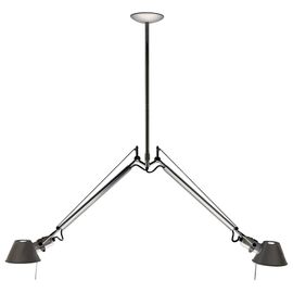 Artemide Lampe À Suspension Tolomeo Due Bracci Aluminium (Gris - Aluminium)