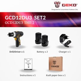 Perceuse Visseuse sans Fil PRO 12V Batterie Li-ion LED