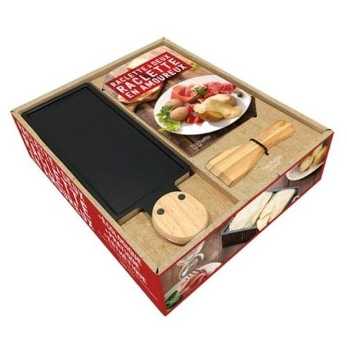Raclette À Deux, Raclette En Amoureux - Coffret Avec 1 Appareil À Réclette À La Bougie Pour 2 Personnes Et 1 Spatule À Raclette