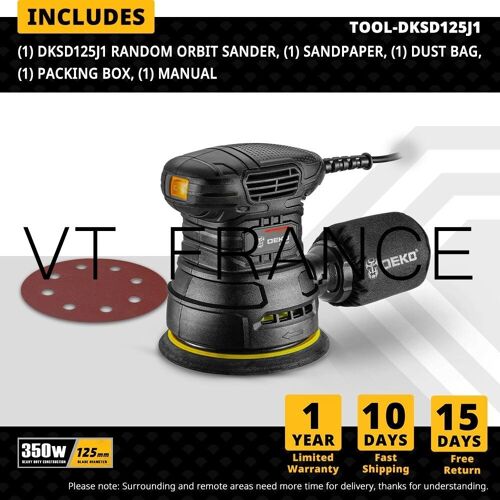 Ponceuse Orbitale PRO 350W, Modele: SD125J1