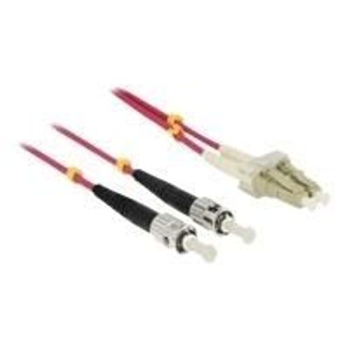 Delock - Câble réseau - ST multi-mode (M) pour LC multi-mode (M) - 10 m - fibre optique - 50 / 125 microns - OM4 - sans halogène - violet