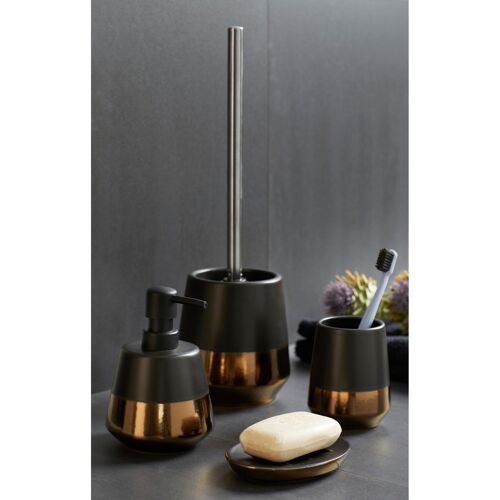 Set d'accessoires de salle de bain design Brandol - Noir mat