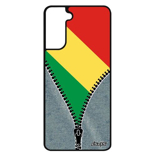 Coque Samsung S21+ Plus Silicone Drapeau Congo Brazzaville Congolais Basket Souple Foot Jeans Metal Coupe Du Monde Portable Galaxy