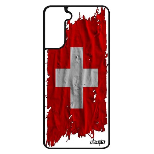 Coque Samsung S21+ Plus Silicone Drapeau Suisse Foot Personnalisé Case Jo Football Euro Switzerland Basket De Made In France Galaxy