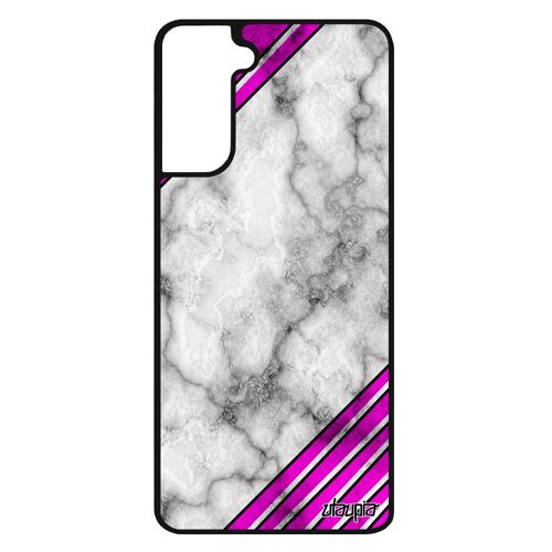 Coque S21+ Plus silicone marbre effet telephone fond TPU design rose granite geometrique pierre antichoc solide cover Samsung galaxy