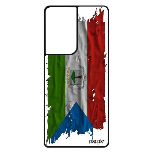 Coque Drapeau Guinee Equatoriale Guineen Pour S21 Ultra Silicone Coupe D'afrique Tpu Foot Jo Tissu Can Made In France Samsung Galaxy