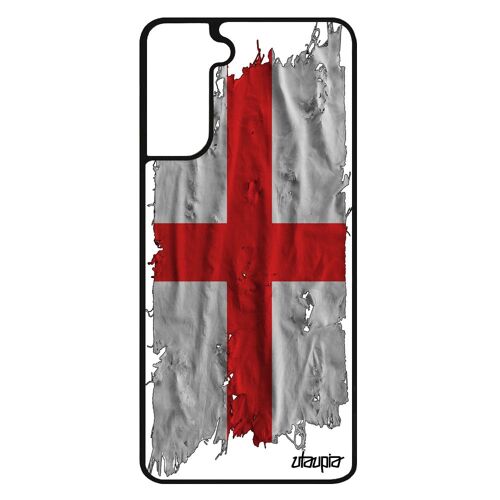 Coque Silicone Samsung S21+ Plus Drapeau Angleterre Anglais Tissu Rugby Jo Coupe Du Monde 4g Telephone Euro De Protection Uk Galaxy