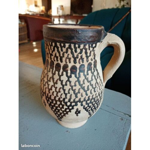 Pichet En Terre Cuite Marron 18 Cm De Haut