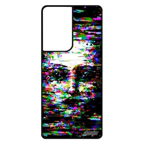 Coque Samsung Galaxy S21 Ultra En Silicone Portrait Femme Femme Pas Cher Enfant De Protection Artistique Art Jaune Peinture Visage