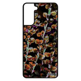 Coque Pour Samsung Galaxy S21 Silicone Motif Feuilles Floral Telephone Design Orange Texture Nature Original Fleurs Made In France
