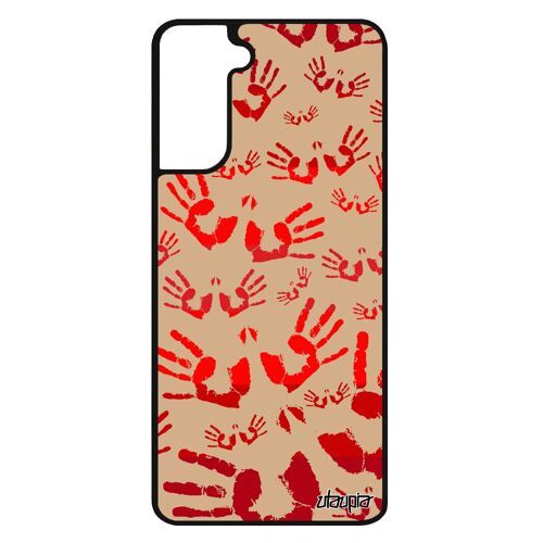 Coque Empreinte Main Galaxy S21+ Plus Silicone Design Peinture Mobile Doigt De Protection Telephone Imprimé Enfant Petites Samsung