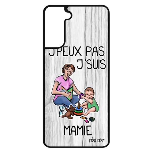 Coque Samsung S21 Silicone J'peux Pas J'suis Mamie De Protection Je Mamy Etui Famille Unique Texte Bande Dessinée Grand Mere Galaxy