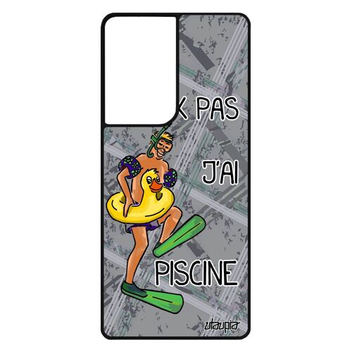 Coque S21 Ultra Silicone J'peux Pas J'ai Piscine Sport Comique De Protection Natation Humoristique Rigide Tpu Drole Samsung Galaxy