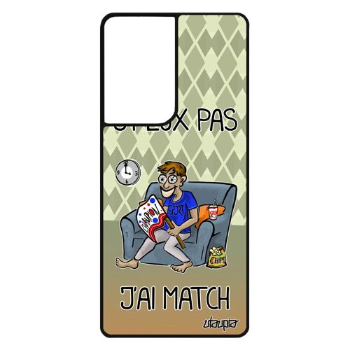 Coque Silicone Pour Samsung Galaxy S21 Ultra J'peux Pas J'ai Match Jpeux Telephone Coupe Du Monde Texte Bd Sm-G998b Comique Football