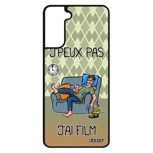 Coque Samsung S21 silicone j'peux pas j'ai film etui vert comique bumper drole telephone jpeux 7e art bd texte humour cinema galaxy