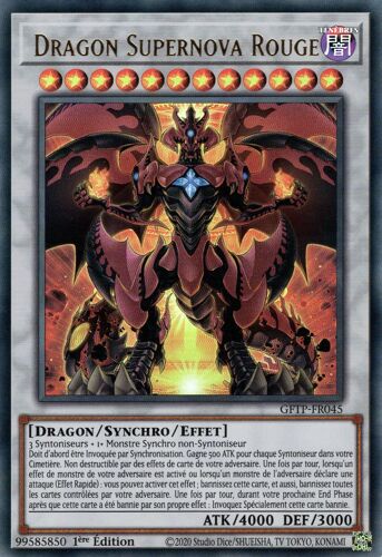 Yu Gi Oh ! Deck Dragon Rouge Archdémon Prêt Pour Être Jouer En Français