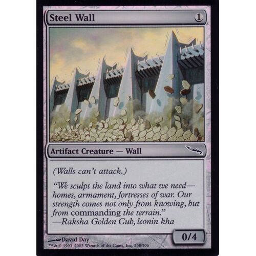 Steel Wall (Mur D'acier)  X1 Foil  Mirrodin Vo