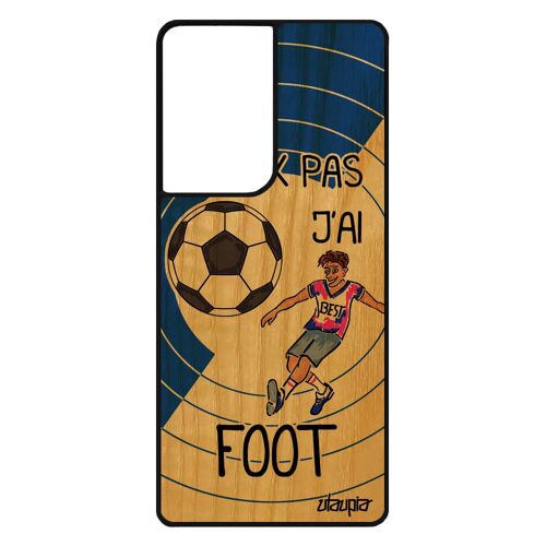 Coque Pour S21 Ultra Bois Silicone J'peux Pas J'ai Foot Etui Pas Cher Housse Coupe Du Monde Sport Humour Humoristique Samsung Galaxy