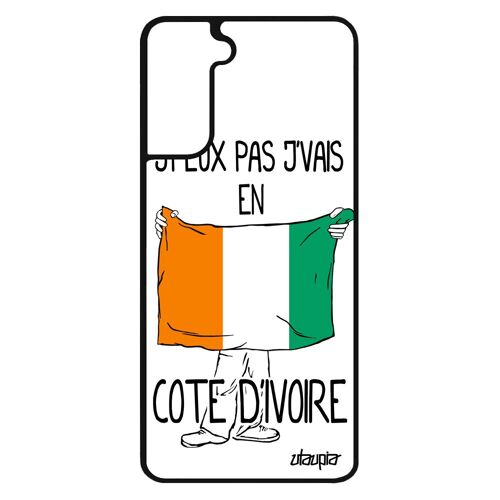 Coque S21 silicone j'peux pas j'vais en cote d'ivoire jo noir telephone jeux olympiques coupe du monde foot CAN case Samsung galaxy