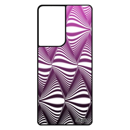 Coque En Silicone Illusion D'optique Pour Samsung S21 Ultra Etui Triangle Effet Vague Dégradé Graphique Design Bumper Losange Galaxy