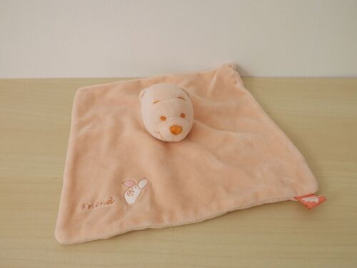 Doudou Ours Winnie L'ourson Rose Saumon Disney