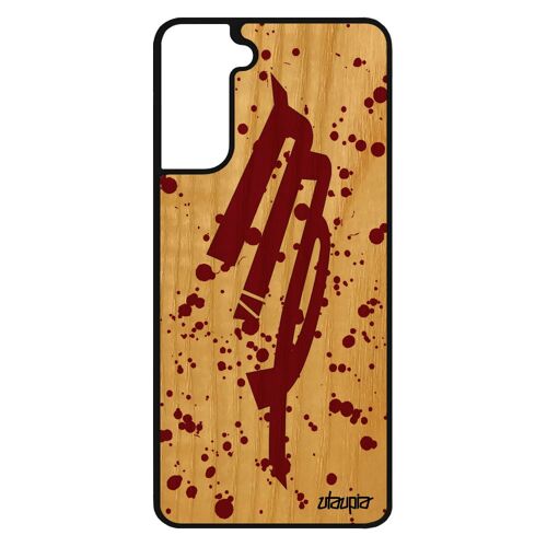 Coque En Bois Pour Samsung Galaxy S21 Silicone Signe Du Zodiaque Vierge Etui Horoscope Mobile Dessin Univers Tache D'encre Original