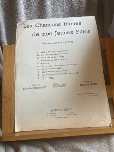 Maurice Pesse / Dufresne Noel ! Noel ! Partition Chant Piano Éditions Schott