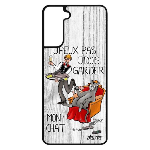 Coque Silicone De Protection Pour Galaxy S21 J'peux Pas J'dois Garder Mon Chat Rigide Jpeux Aluminium Animaux Texte Humour Samsung
