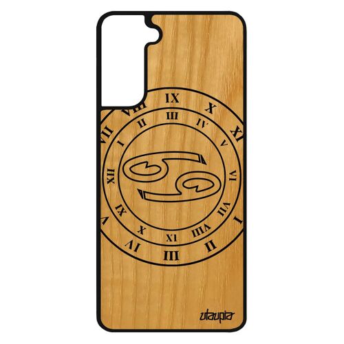 Coque Signe Astrologique Cancer Pour S21 Bois Silicone Univers Astrologie Personnalisé Du Zodiaque Telephone Design Samsung Galaxy