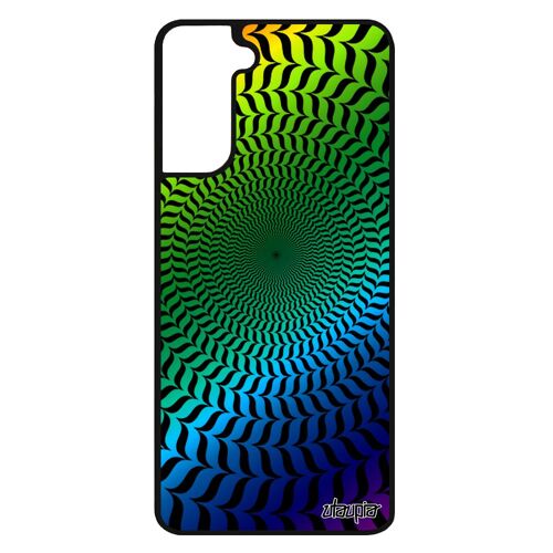 Coque Illusion D'optique Samsung S21+ Plus Silicone Pas Cher De Protection Antichoc Spirale Effet Gay Pride Mirage Art Visuel Galaxy