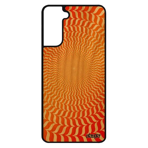 Coque Silicone Pour S21 Bois Illusion D'optique Cercle Moderne Effet Sm-G991b/Ds Rond Graphique Geometrie 4g Spirale Samsung Galaxy