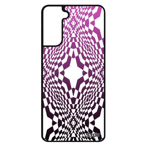 Coque Samsung S21 Silicone Illusion D'optique Graphique Case Metal Magique Telephone Mobile De Protection Effet Rose Etoile Galaxy