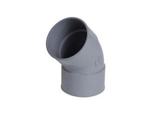 Coude 45° en PVC diamètre 40, FF double emboiture